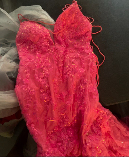 Camille La Vie Pink Prom Dress Formal Evening Gown Size 12 for Prom