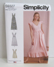 Simplicity 9327 Easy Dress w/ Waist Gathers Pattern Misses' 6-14 Uncut