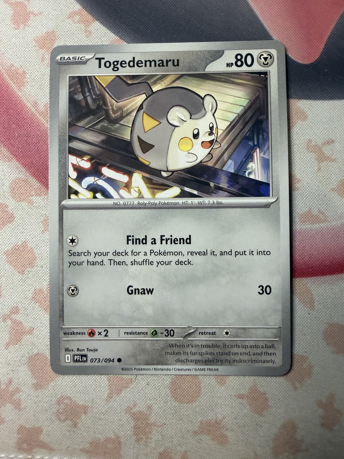 Togedemaru - Common ME02: Phantasmal Flames 073/094 NM English
