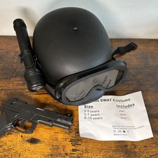 Forever Young Boys SWAT Vest, Helmet & Torch Fancy Dress 5-7yrs