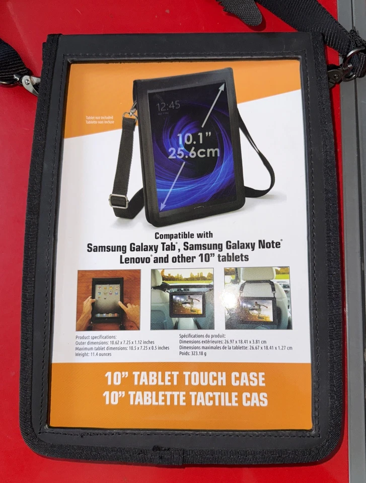 USA GEAR 10 inch Tablet Case - Tablet Holder with Shoulder Strap (Black)  - Image 2 of 3