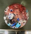 Murano Millefiore Large Paperweight Murano Glass Italy Art Glass