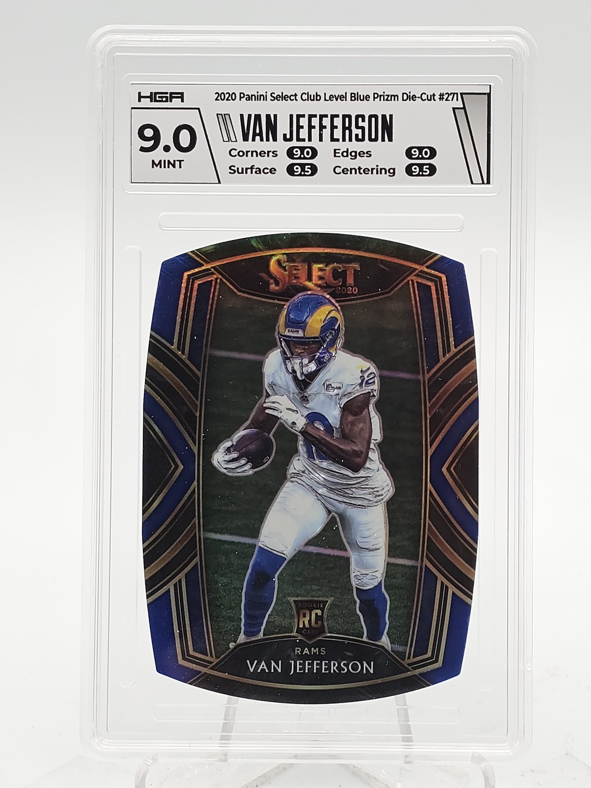 Van Jefferson Panini Select #271 Die-Cut Blue