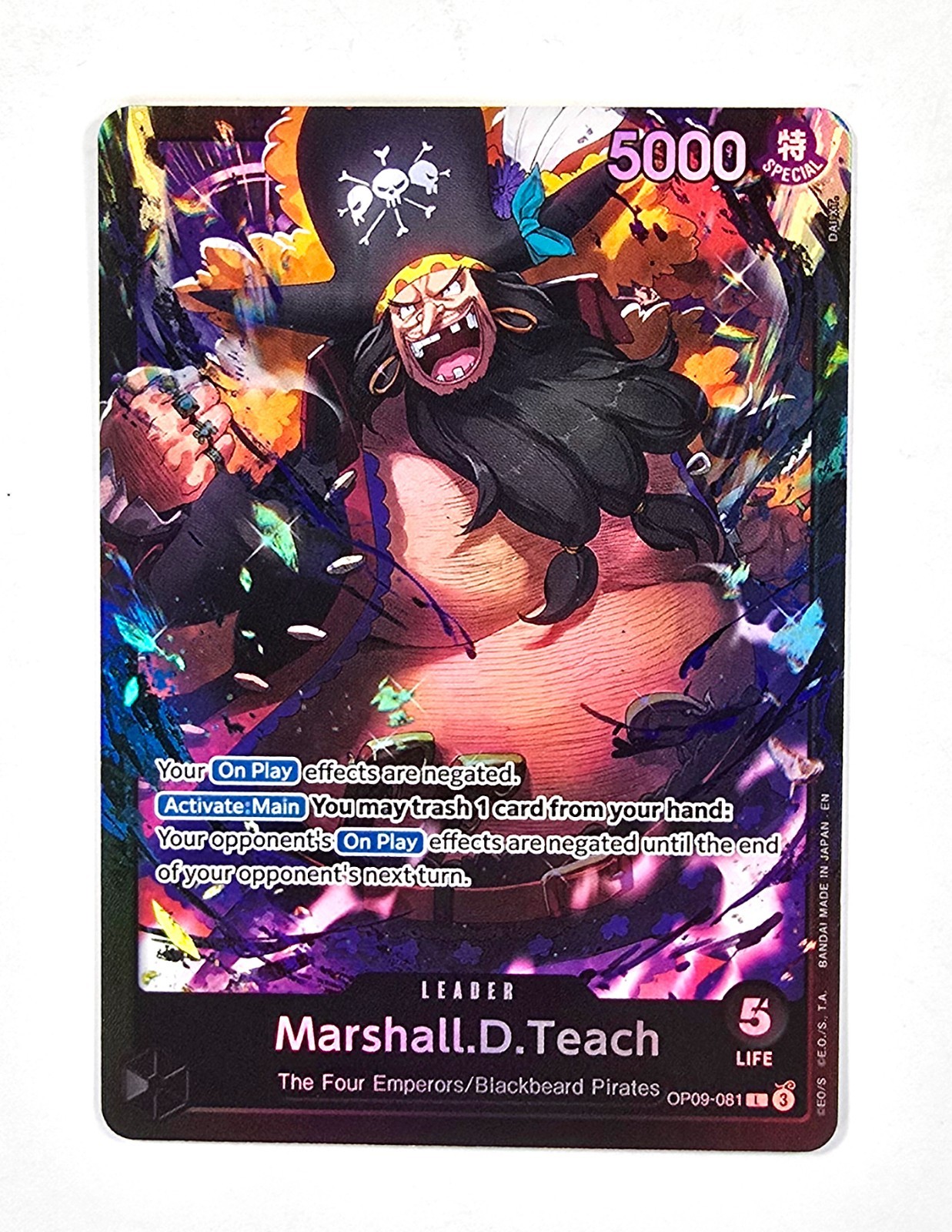 OP09-081 Marshall.D.Teach : Leader English One Piece TCG Card