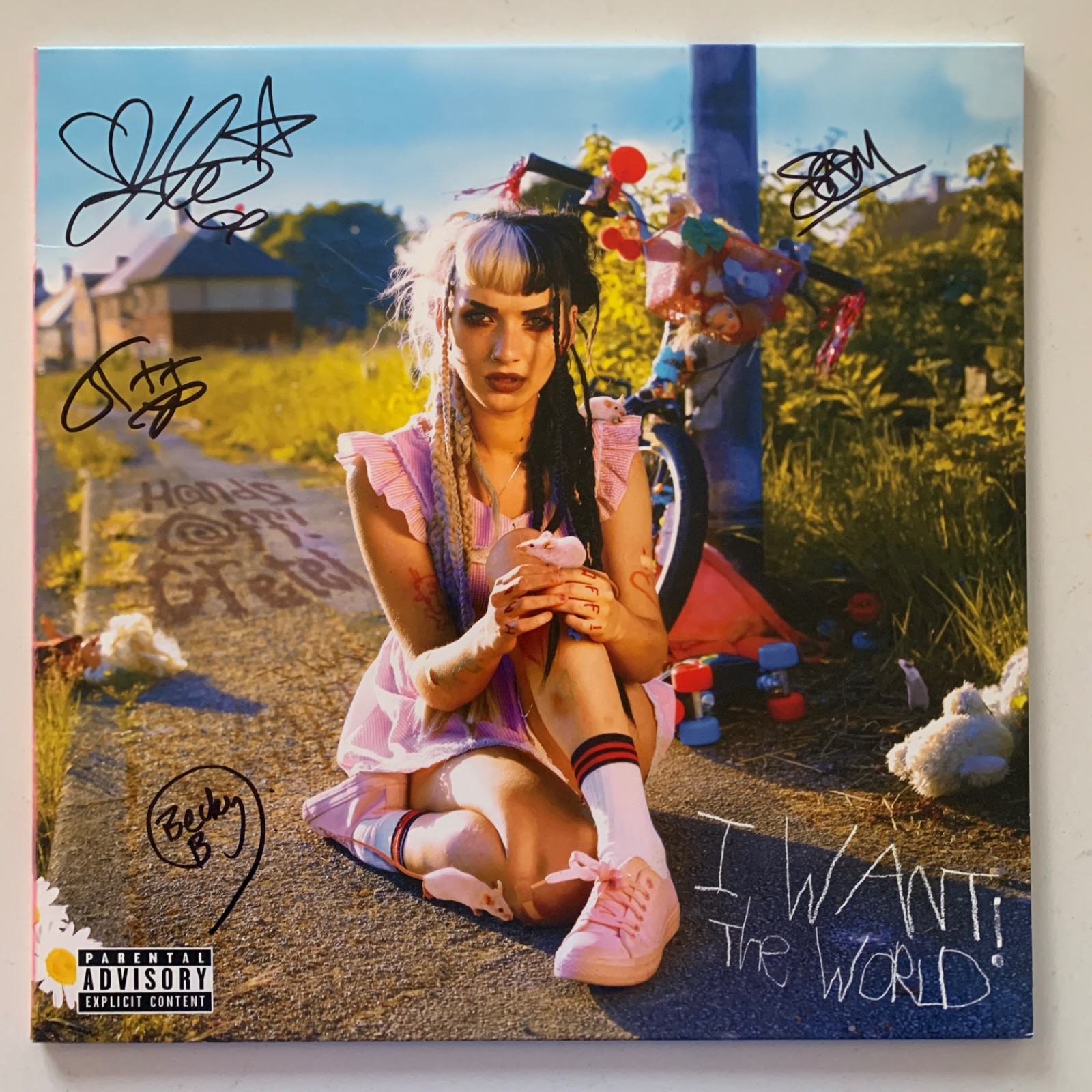 Hands Off Gretel – I Want The World - 2019 SIGNED Yellow Vinyl LP - (NM/NM)
