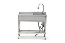 39" Free Standing Utility Sink Commercial Stainless Steel Kitchen Sink Station