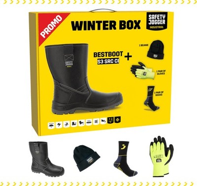 Safety Jogger S3 Winterstiefel Promo Bestboot Stiefel Mütze Socken Handschuhe