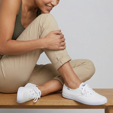 Keds Women's Champion Originals Lace Up White Canvas Shoes in size 7