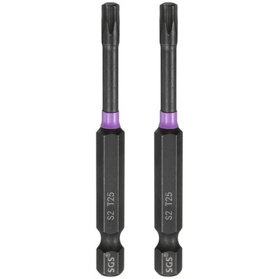 2pcs T25 Pulse Screwdriver 1/4'' 2.8'' Hex Magnetic