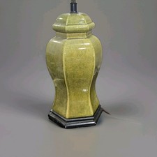 VINTAGE CHINESE CELADON GREEN TABLE LAMP WITH...