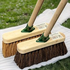 TWIN PACK 10" SOFT AND HARD BROOM WITH HANDLE  PAIR (soft+hard) 