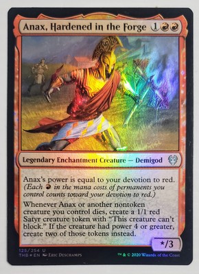 X 1 Anax, Hardened in the Forge FOIL NM 125 Theros Beyond Death MTG