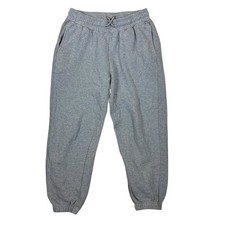 Quince Gray Fleece Jogger Sweatpants S Minimal Athleisure Lounge Core Soft