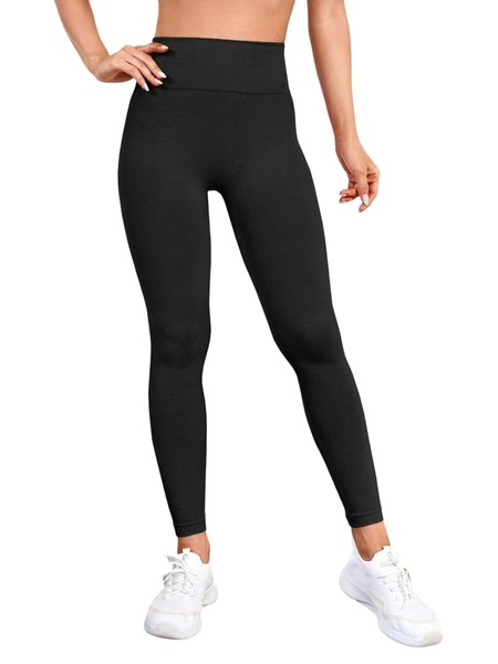 Push Up Leggings Damen Schwarz S Hohe Taille Sportleggings Yoga Fitness-image