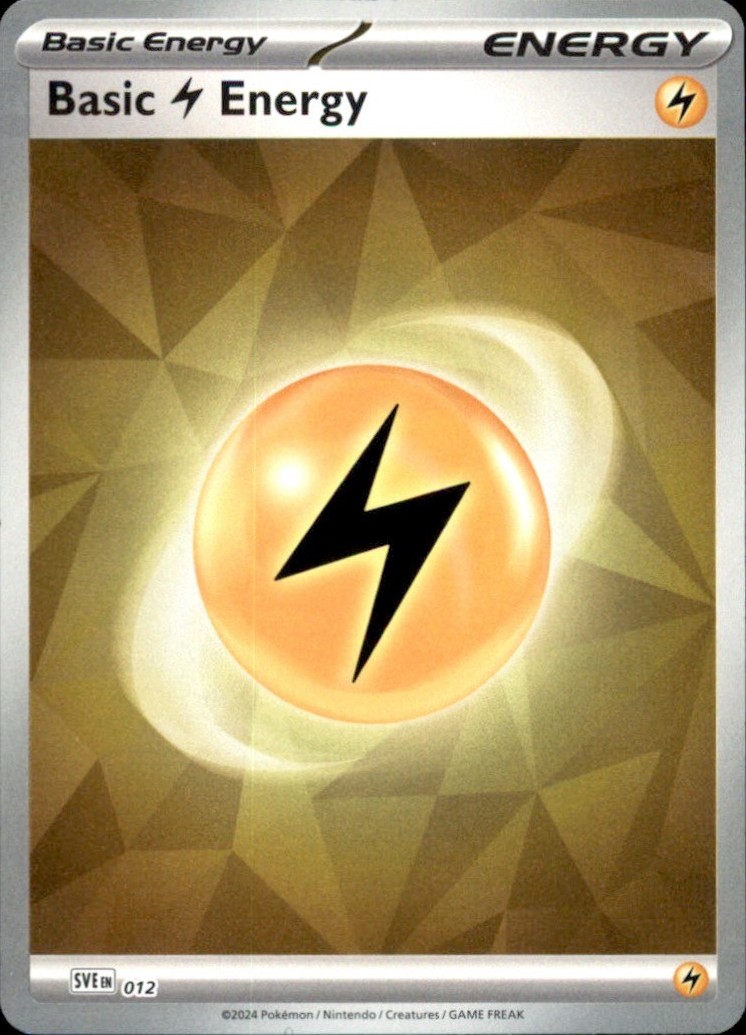 Basic Lightning Energy 012 - Holo Scarlet & Violet Energies - NM