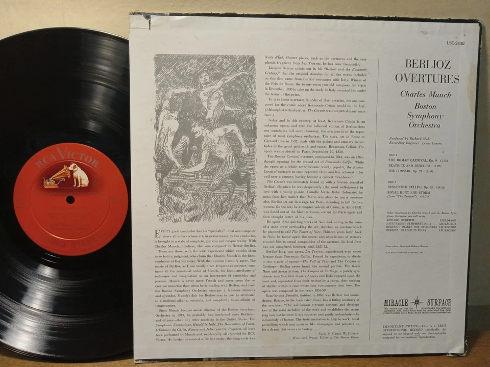 Boston, Munch - Berlioz Overtures, RCA Victor Living Stereo LSC-2438 SD LP EX Foto 3 de 4