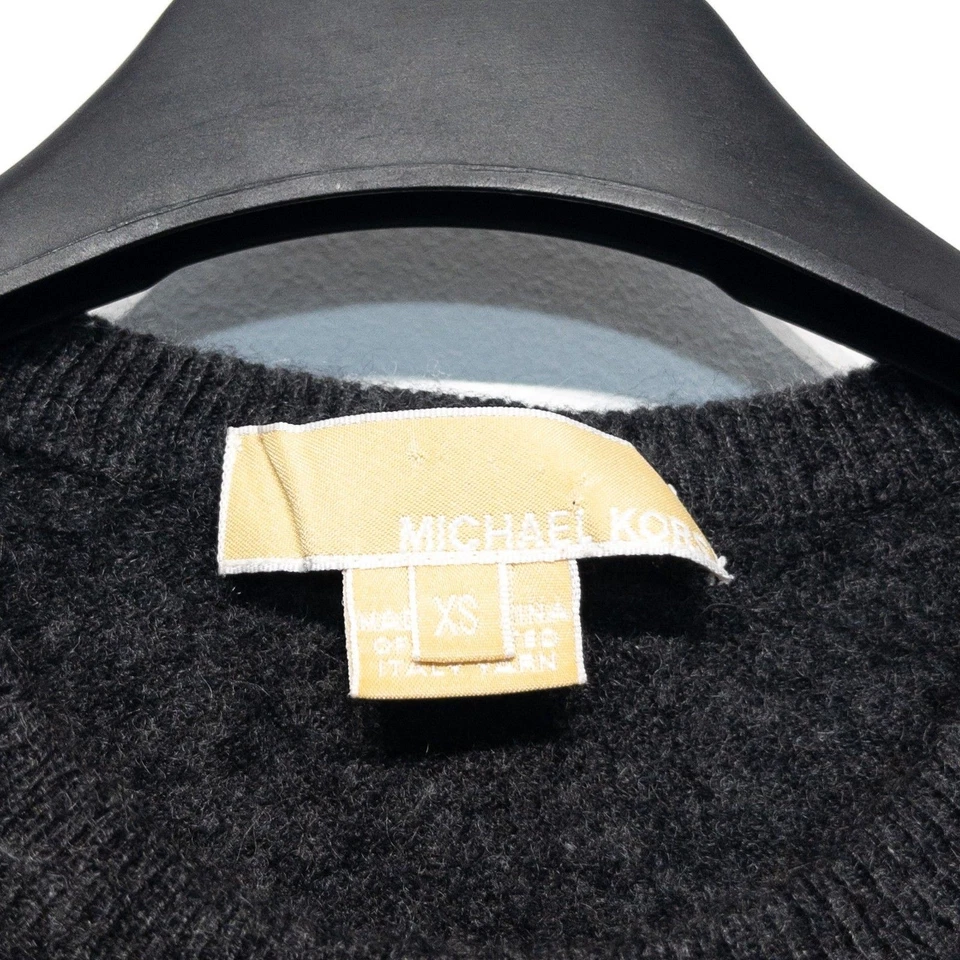 Top Michael Kors Gris Argyle Diamante 100% Cachemira Ajustado Tejido - Talla XS 4 6 Foto 4 de 4