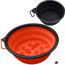 Large Collapsible Dog Bowl for Traveling Hinking Camping,2-Pack Portable Sili...