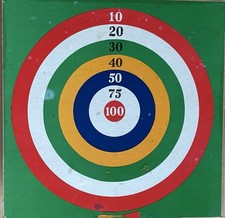 1960s suction • Rubber Dart • game, by Innovation NOT bristle board Safety First