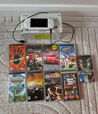 Sony PSP-1003 PSP-1000 White Handheld Console Value Pack Bundle w/ Box Games