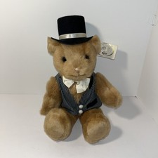 Russ Caress Soft Pets Pinstripes Vest Teddy Bear 13" Stuffed Plush w/ Tags