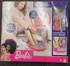 Barbie & Me Pedi Spa Party Soak Relax and Pamper Pink Foot Spa with Barbie Doll