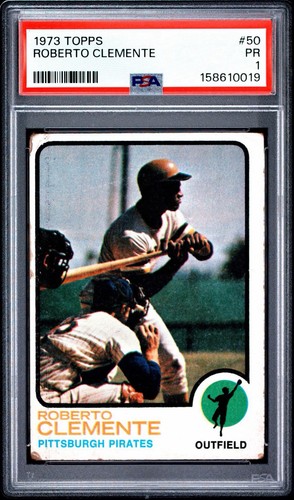 1973 Topps - Roberto Clemente #50 PSA 1