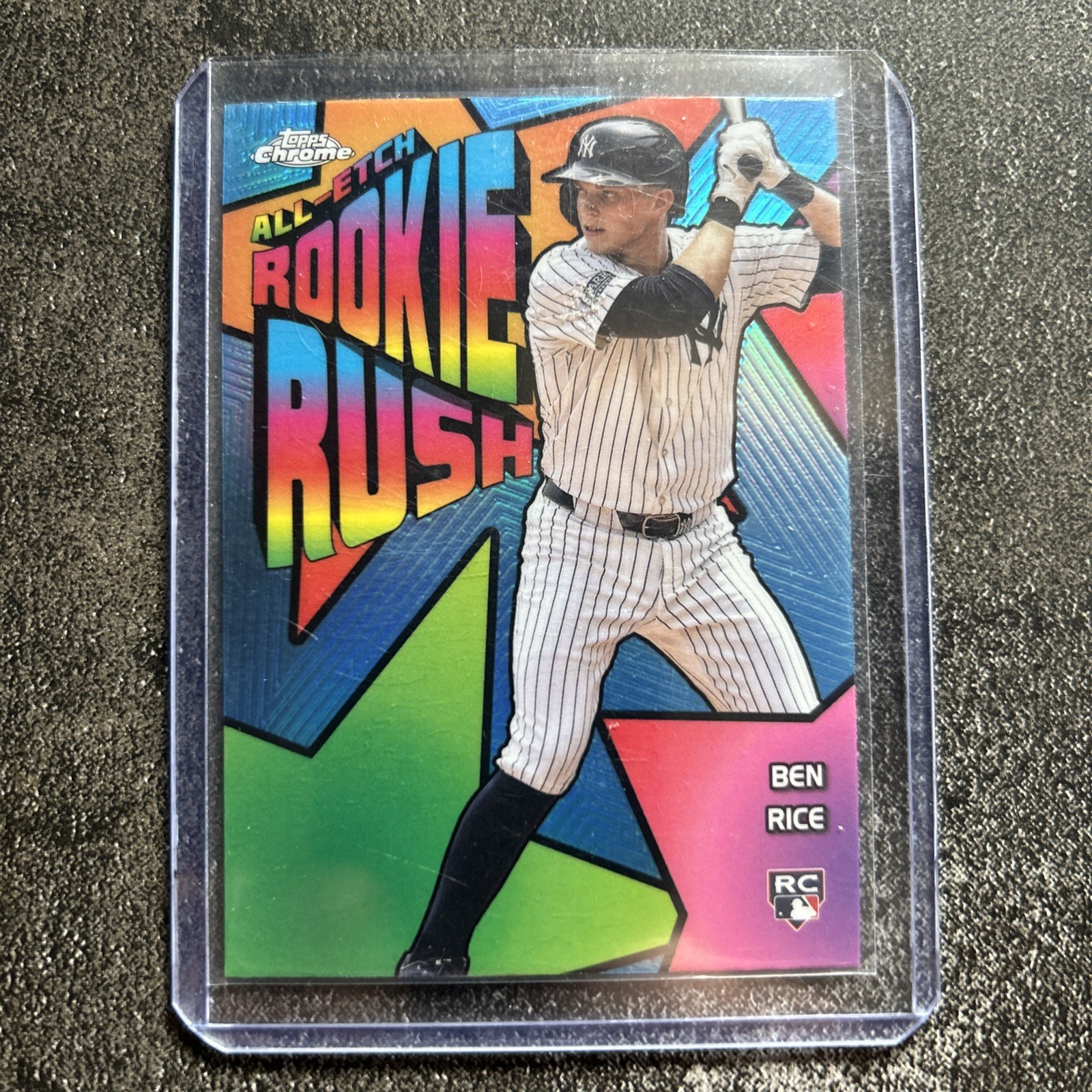 2025 TOPPS CHROME BASEBALL BEN RICE ALL-ETCH ROOKIE RUSH REFRACTOR