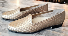 Trotters Liz Woven Leather Slip-On Loafers Sz 9N