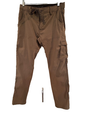 PrAna Pants Men's 32x32 Brown Brion Slim Fit Outdoor Performance