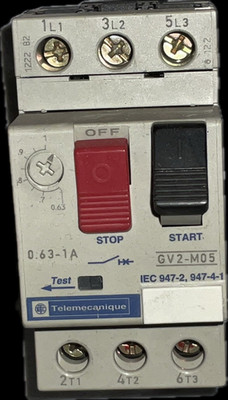 Telemecanique GV2-M05   0.63-1A IEC 947-2, 947-4-1  MOTOR CIRCUIT BREAKER