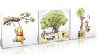 WINNIE THE POOH  - 3 X CANVAS PICTURES , WALL ART  , AVAILABLE IN 4 SIZES