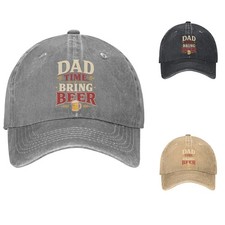Letter Print Baseball Cap Cotton Dad Hat Adjustable Curved Brim Vintage Style