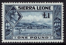 Sierra Leone 1951 £1 Dark steel blue CW 16b Mnh. (R2050)
