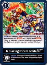 A Blazing Storm of Metal! BT5-103 Black Uncommon Option Digimon Card CCG