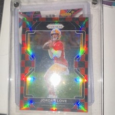 2021 Panini Prizm Jordan Love #137 Black & Red Checker Packers Football Card so