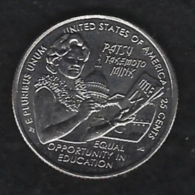One (1) Patsy Takemoto Mink 2024-D State Quarter - Very Nice  AU