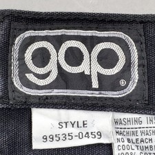 VINTAGE 1970s 80s GAP Black Denim Straight Leg JEANS Mens 33 34