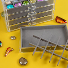 Rock Display Case 5 Layer Rock Collection Box Kids Crystal Display Shelf Perfect