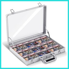 Trade Show Display Case Table Top Portable Aluminum Sports Card Display Case ...