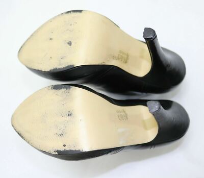 Escarpins San Marina Lacets Talon Haut 11 Cm - Cuir Noir - Taille 35 - Occasion Très Bon état