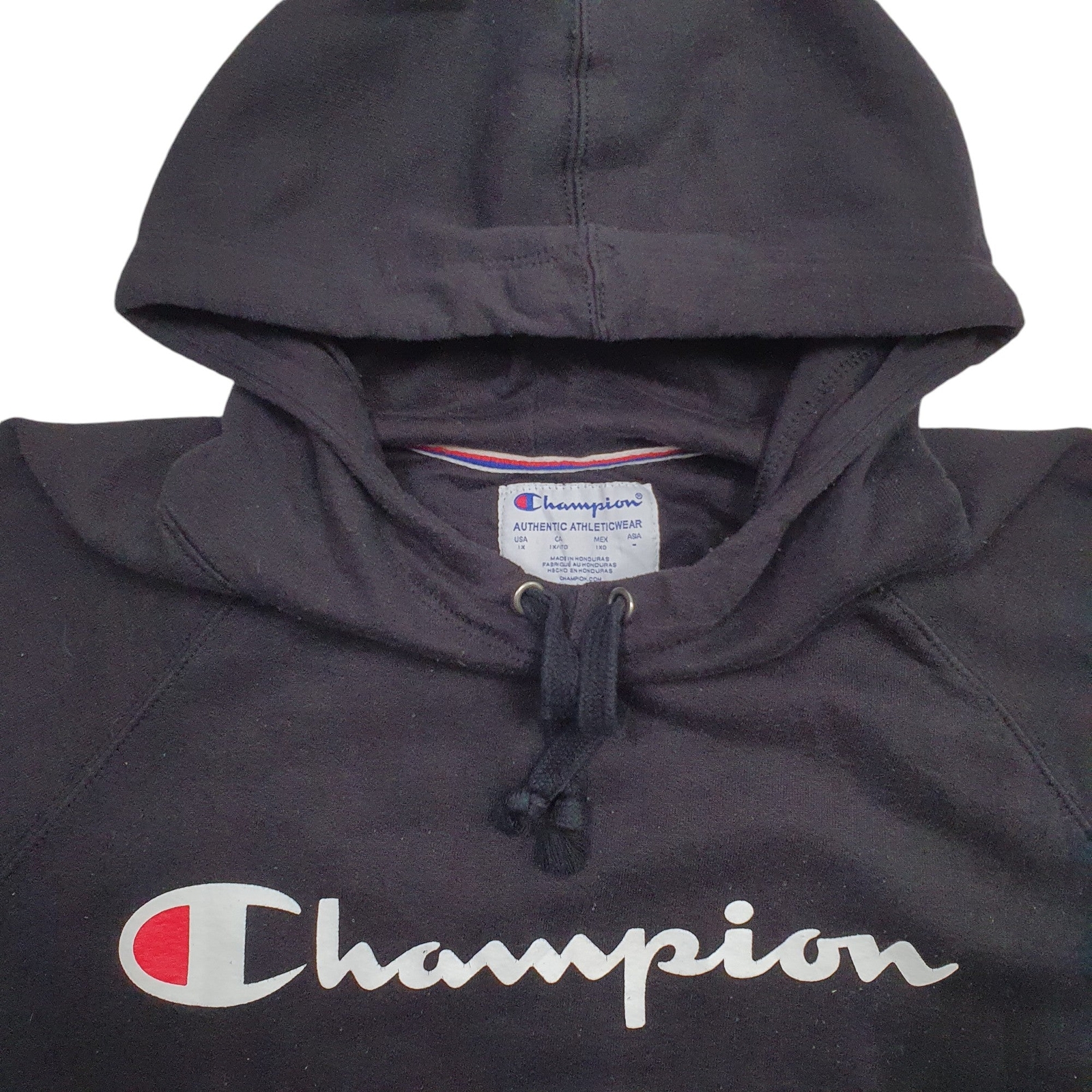 CHAMPION Hoodie Spellout Jumper Sweatshirt Womens 1X image 2
