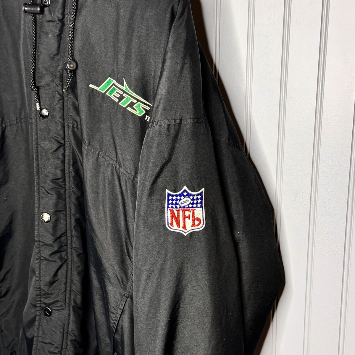 Vintage 1980's Sz L Starter NFL New York Jets Puffer Jacket Full