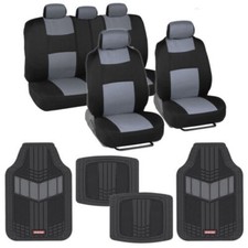 Bdk Polypro Black Grey Car Seat Covers Full Set With Motor-trend Flextough ... Bdk Polypro Black Grey Car Seat Covers Full Set With Motor-trend Flextough ...
