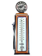 Blech Thermometer "New York Motorcycle" Motorrad Biker Zapfsäule 48x15cm NEU