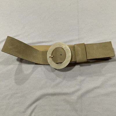 Lizzie Fortunato Women's Beige Waist Belt Small Leather ￼