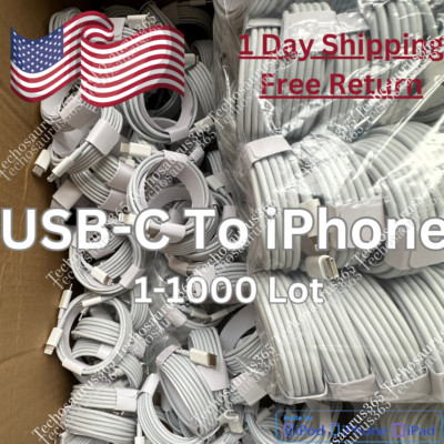 Bulk Lot 20W USB C Fast Charger Cable PD Cord For Apple iPhone 14/13/12/11ProMax
