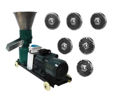 220V Feed Pellet Mill Machine 2Head w/(2,3,4,5,6,8)Plate 2-Heads Machine