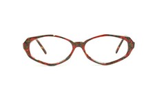 Club LA 3103 Women's Vintage Angular Oval Purple Red Eyeglasses Frames Italy NOS