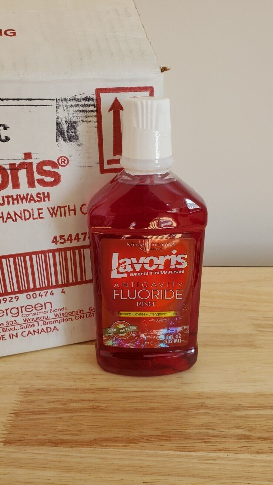 Lavoris Cinnamon Mouthwash Anticavity Fluoride Rinse With Xylitol 18 FL Oz HTF for sale online